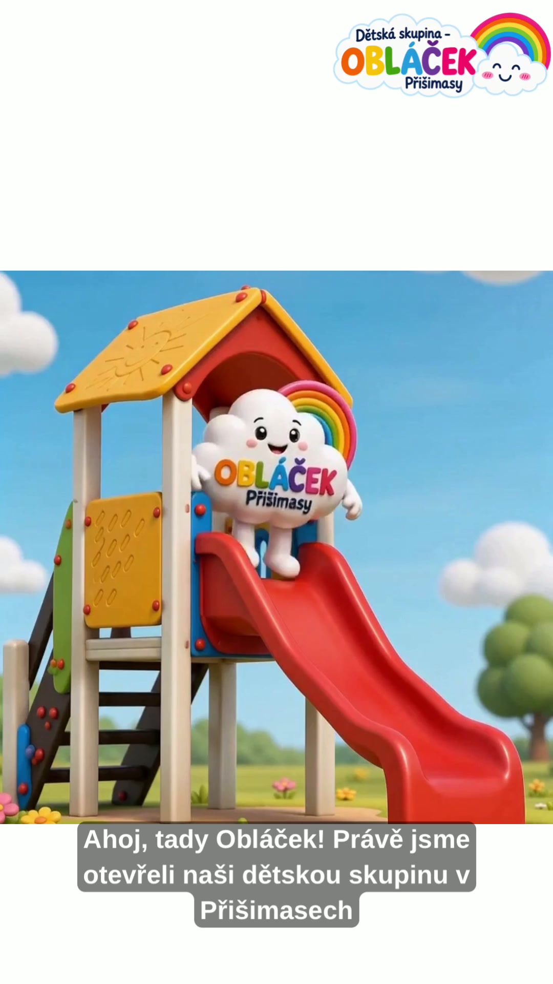 Obláček Přišimasy — spot na hřišti — AI avataři